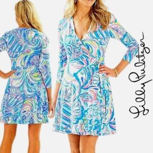 Lilly Pulitzer Emilia wrap dress in Multi Guilty Pleasure - Size L